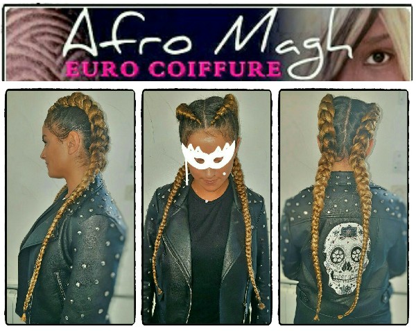 Afro Magh Euro coiffure roubaix villeneuve d'ascq 2 Tresses collées